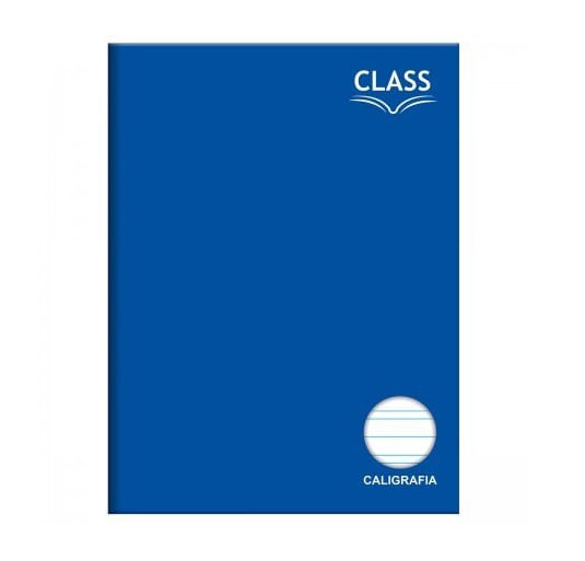Caderno Brochura Pequeno Caligrafia Capa Dura 80 Folhas Azul