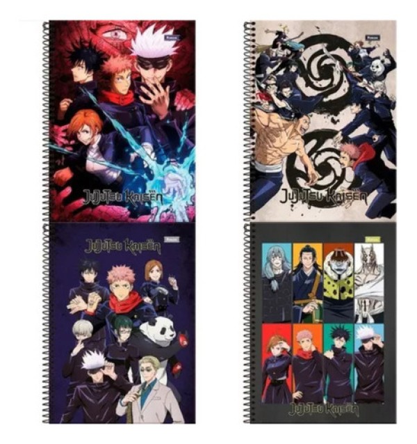 Encontraproduto.com.br - aderno espiral capa dura universitário 1x1 80 folhas Jujutsu Kaisen