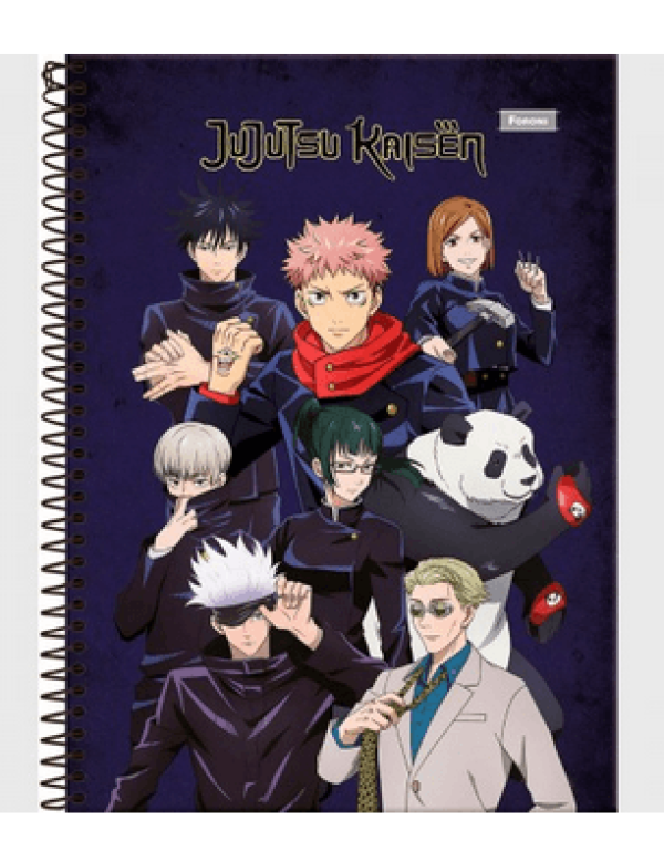 Encontraproduto.com.br - aderno espiral capa dura universitário 1x1 80 folhas Jujutsu Kaisen