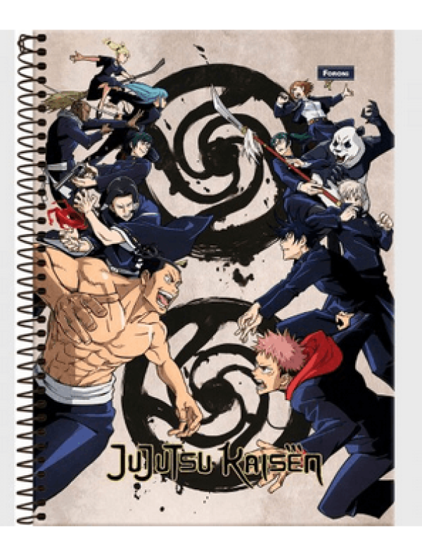 Encontraproduto.com.br - aderno espiral capa dura universitário 1x1 80 folhas Jujutsu Kaisen