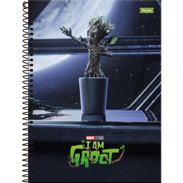 Encontraproduto.com.br - Caderno Universitário 1x1 80 Folhas Capa Dura Groot Foroni