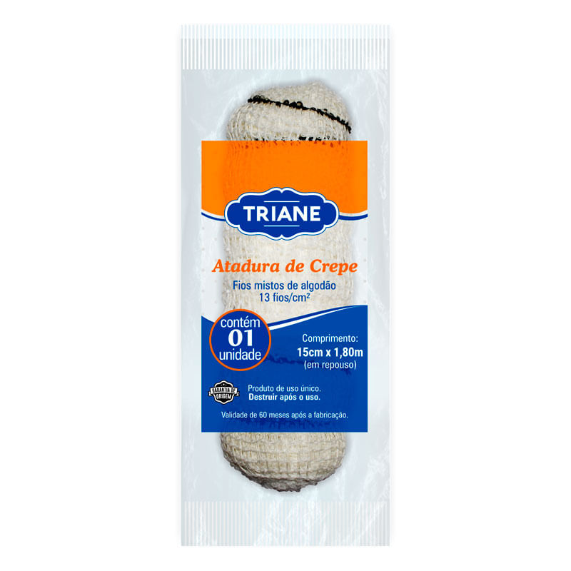 Encontraproduto.com.br - TRIANE ATADURA DE CREPE ROLO 15CMX1.8M x 1