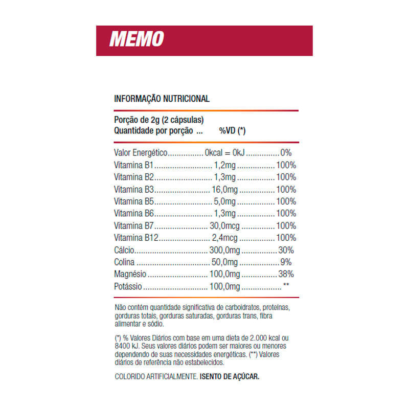 Suplemento Vitamínico Mineral Borg Memo 60 Cápsulas