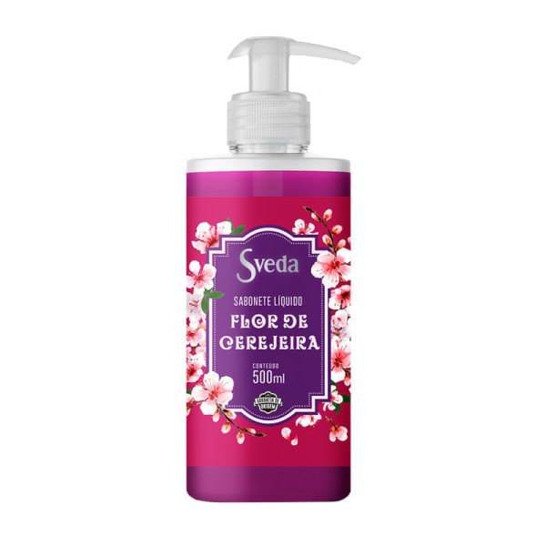 Encontraproduto.com.br - SVEDA SABONETE LIQUIDO FLOR DE CEREJEIRA 500 ML x 1