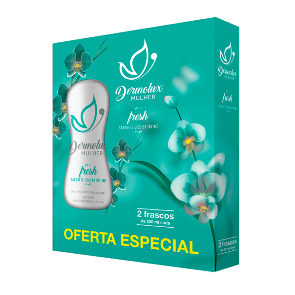 Encontraproduto.com.br - Sabonete Líquido íntimo Dermolux Mulher Fresh 2 unidades