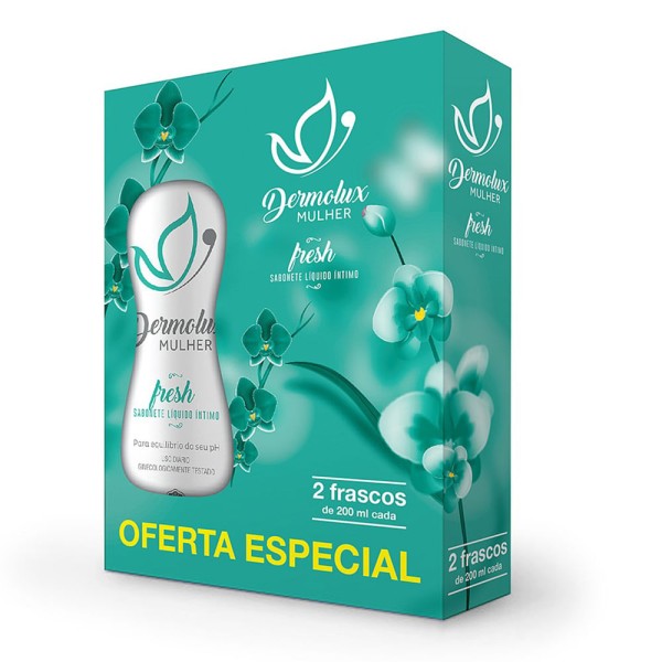 Encontraproduto.com.br - Sabonete Líquido íntimo Dermolux Mulher Fresh 2 unidades