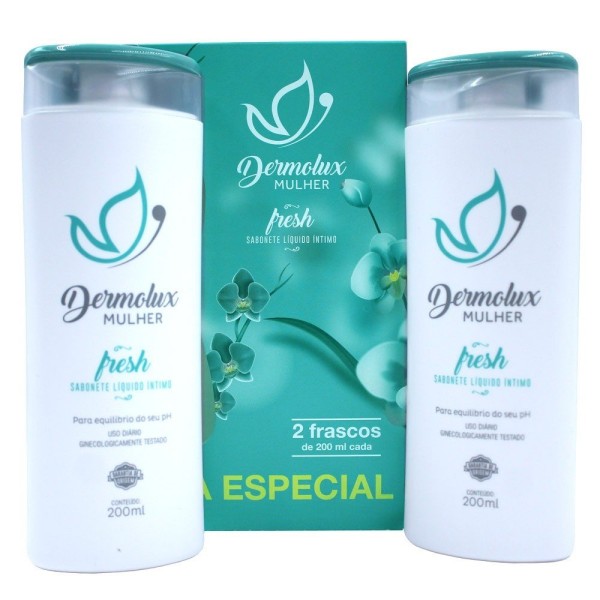 Encontraproduto.com.br - Sabonete Líquido íntimo Dermolux Mulher Fresh 2 unidades