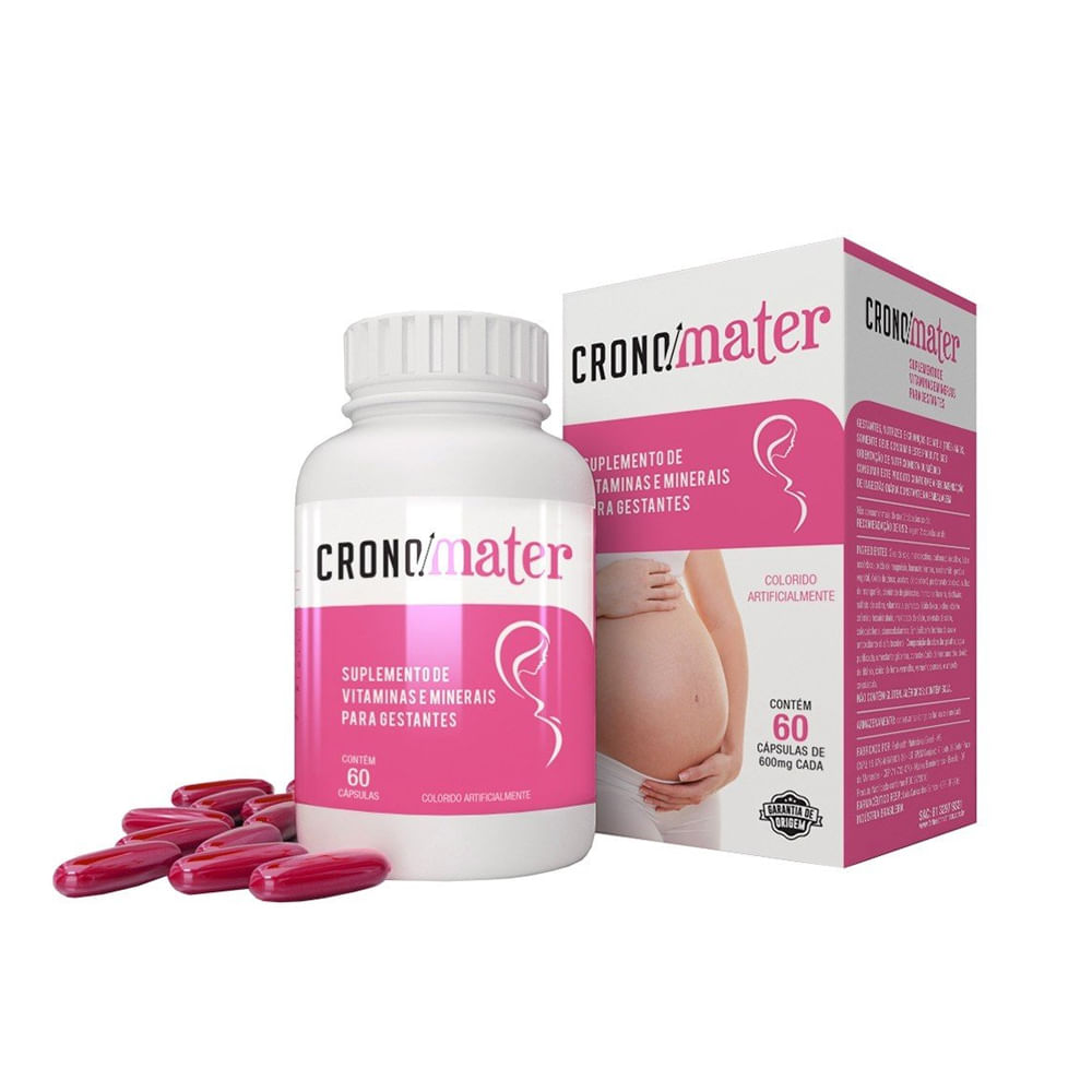 Suplemento de Vitaminas e Minerais para Gestantes 60 Cápsulas Crono Mater