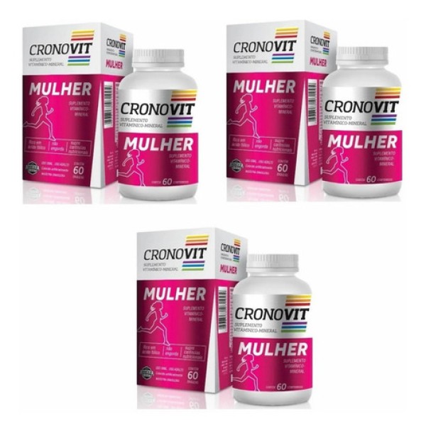 Suplemento Alimentar de Vitaminas e Minerais Cronovit Mulher 60 Comprimidos