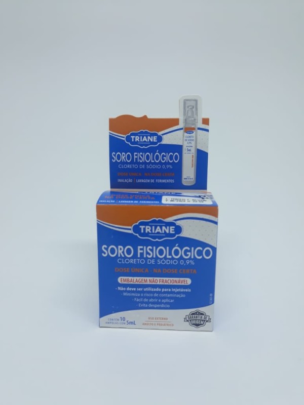 Encontraproduto.com.br - TRIANE AMPOLA SORO FISIOLOGICO 0.9% 5 ML x 10
