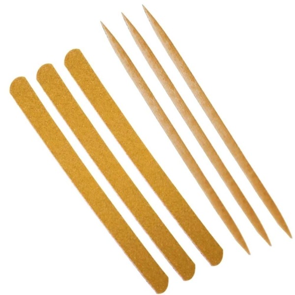 Encontraproduto.com.br - KIT MANICURE 3 LIXA + 3 PALITO SVEDA CUI