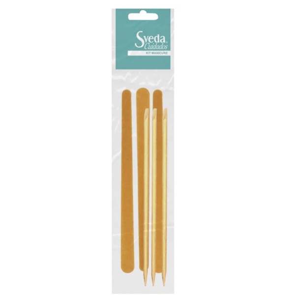 Encontraproduto.com.br - KIT MANICURE 3 LIXA + 3 PALITO SVEDA CUI