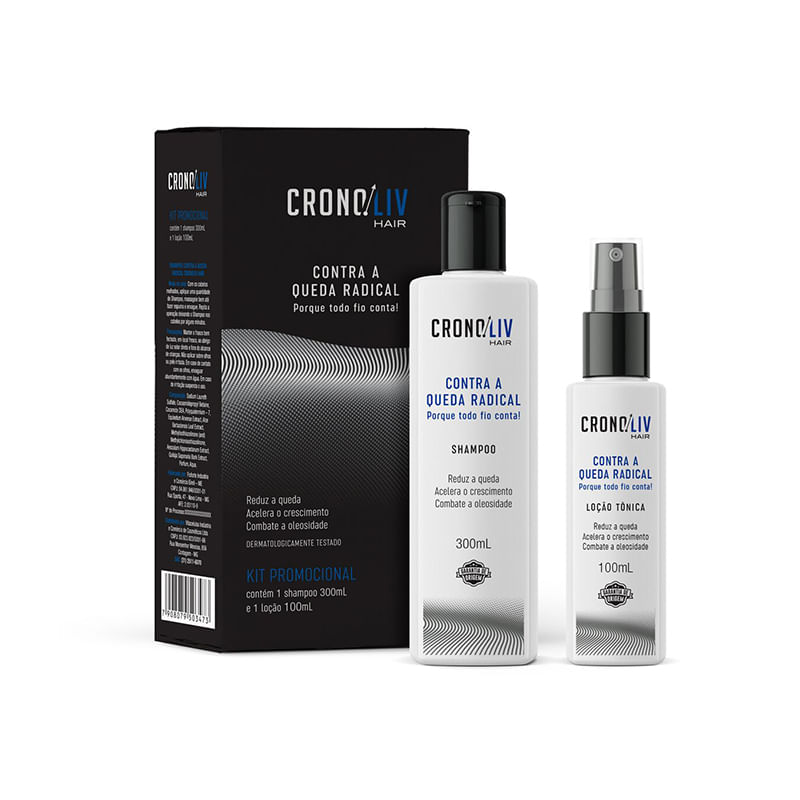 Encontraproduto.com.br - Kit Shampoo + Loção Cronoliv Contra Queda Radical.