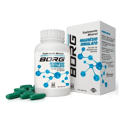 Suplemento Vitamínico Magnesio Dimalato - Borg - 60 Cápsula