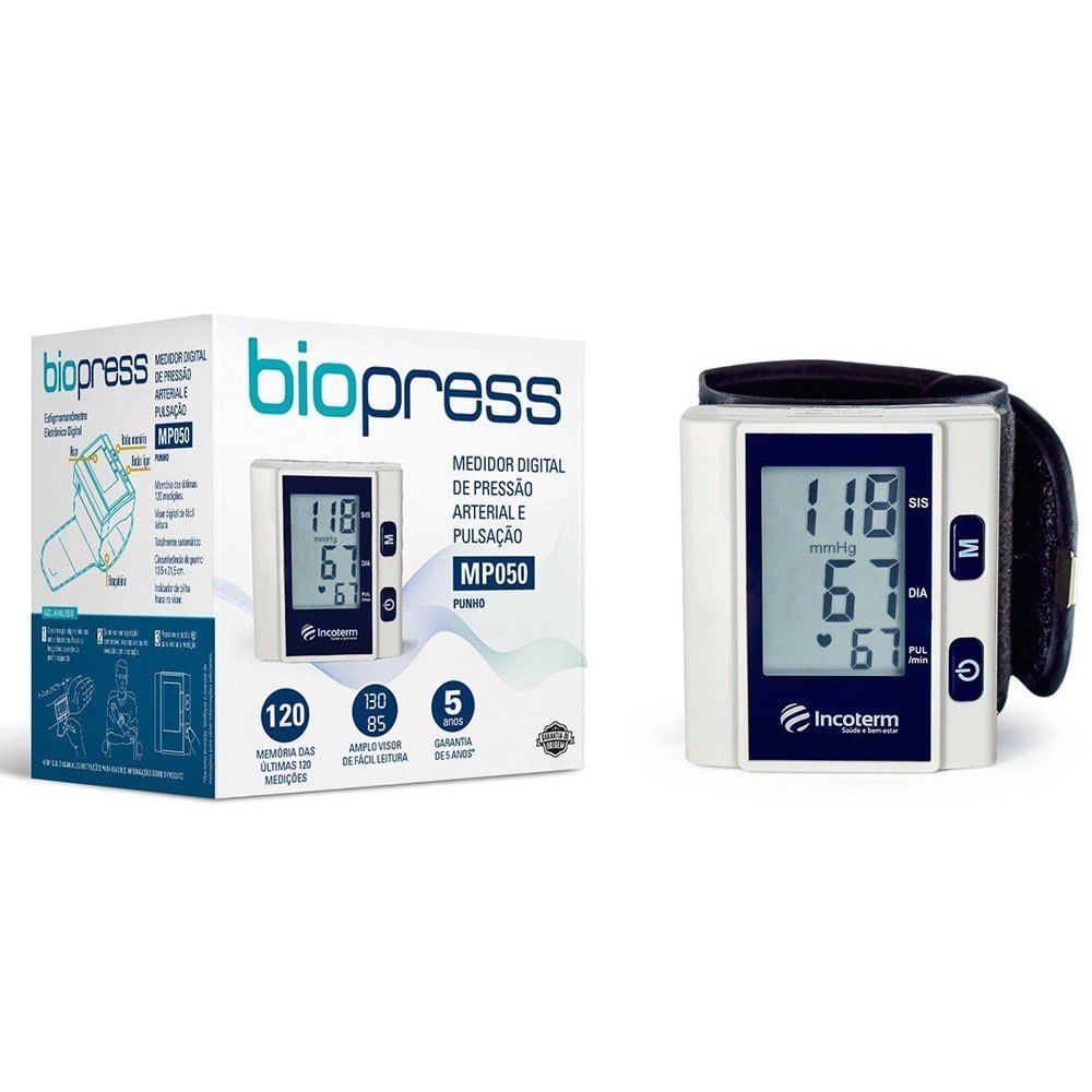 Encontraproduto.com.br - Monitor de Pressão Arterial MP060 Biopress