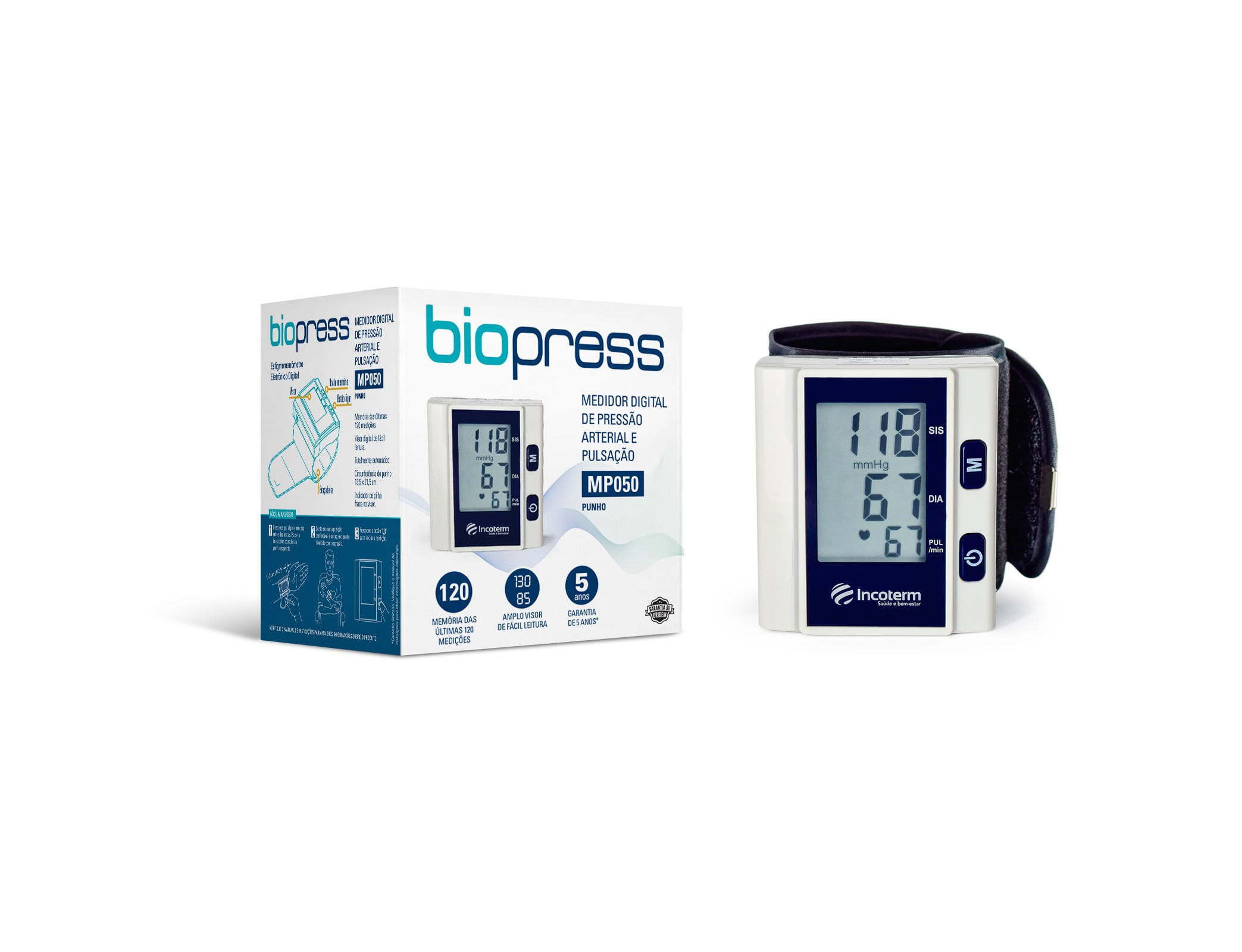 Encontraproduto.com.br - Monitor de Pressão Arterial MP060 Biopress