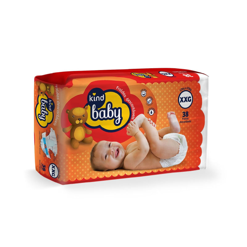 Fraldas Kind Baby XXG 38 Unidades