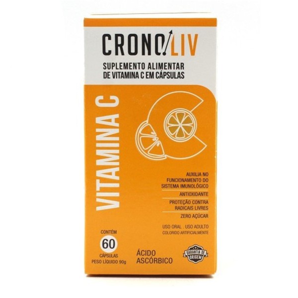 Encontraproduto.com.br - Suplemento Alimentar Cronoliv Vitamina C 60 Cápsulas