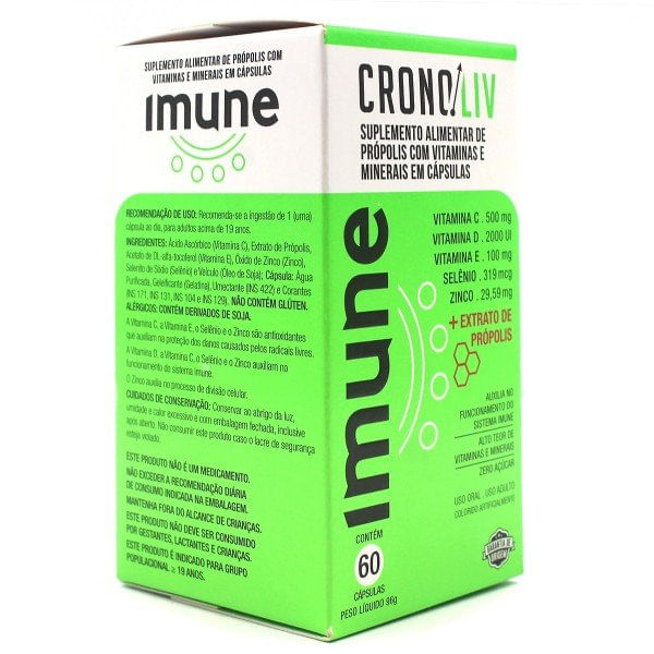 Encontraproduto.com.br - Suplemento Alimentar Cronoliv Imune 60 Cápsulas