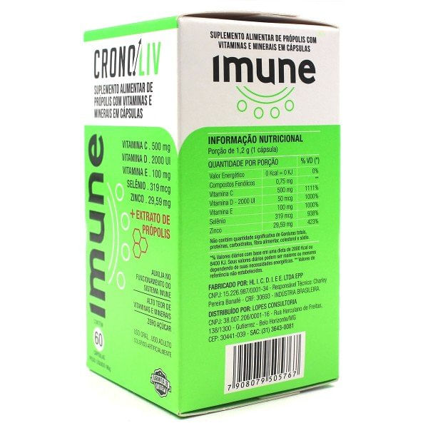 Encontraproduto.com.br - Suplemento Alimentar Cronoliv Imune 60 Cápsulas