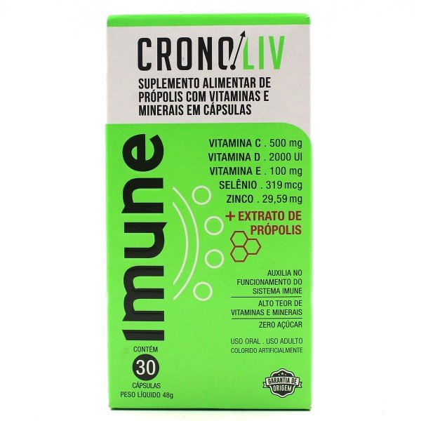 Encontraproduto.com.br - Suplemento Alimentar Cronoliv Imune 30 Cápsulas
