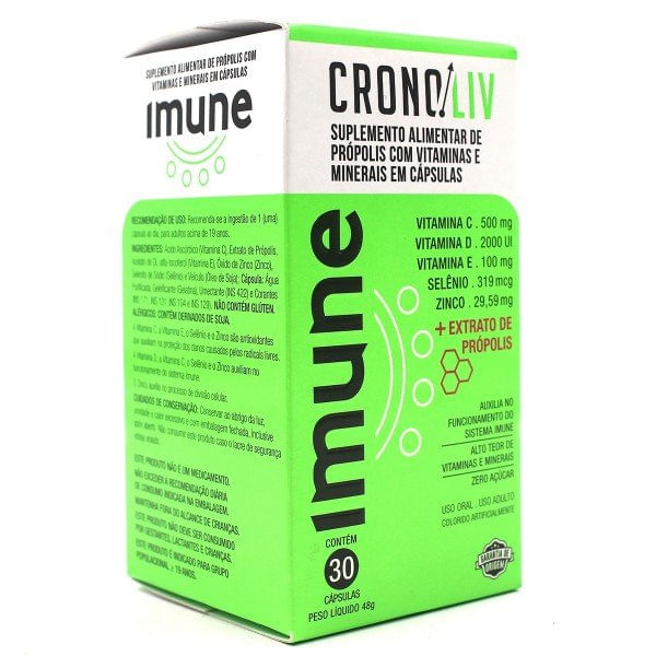 Encontraproduto.com.br - Suplemento Alimentar Cronoliv Imune 30 Cápsulas