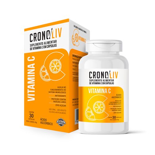 Encontraproduto.com.br - Suplemento Alimentar Cronoliv Vitamina C 30 Cápsulas