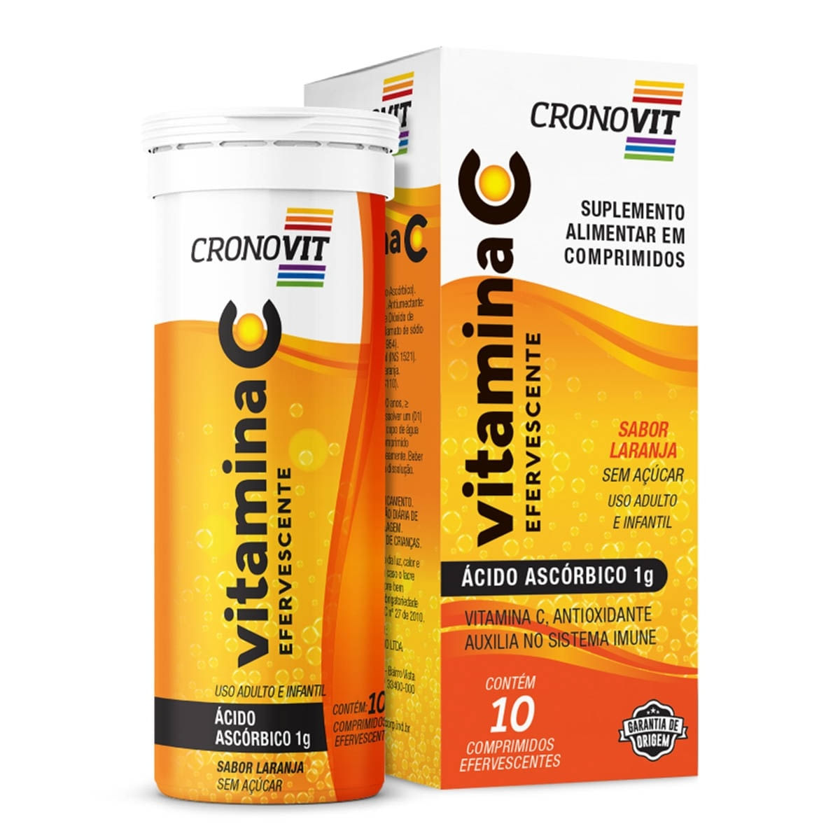 Encontraproduto.com.br - Cronovit Vitamina C 1G Com 10 Comprimidos