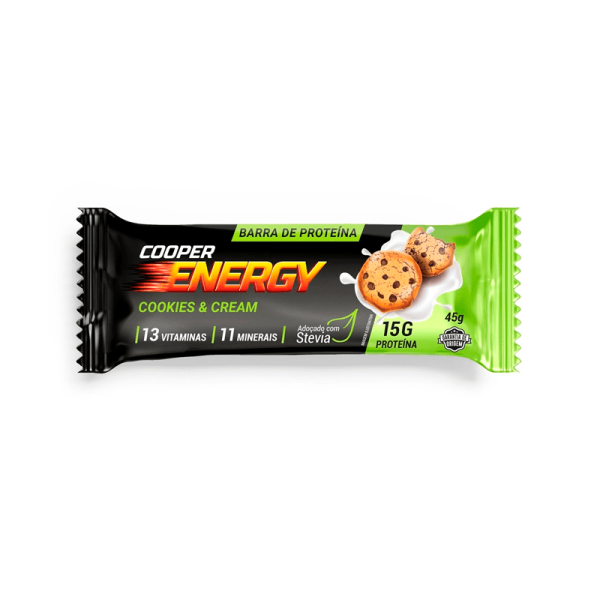 COOPER ENERGY BARRA PROTEINA COOKIES CREAM 45 G x 1
