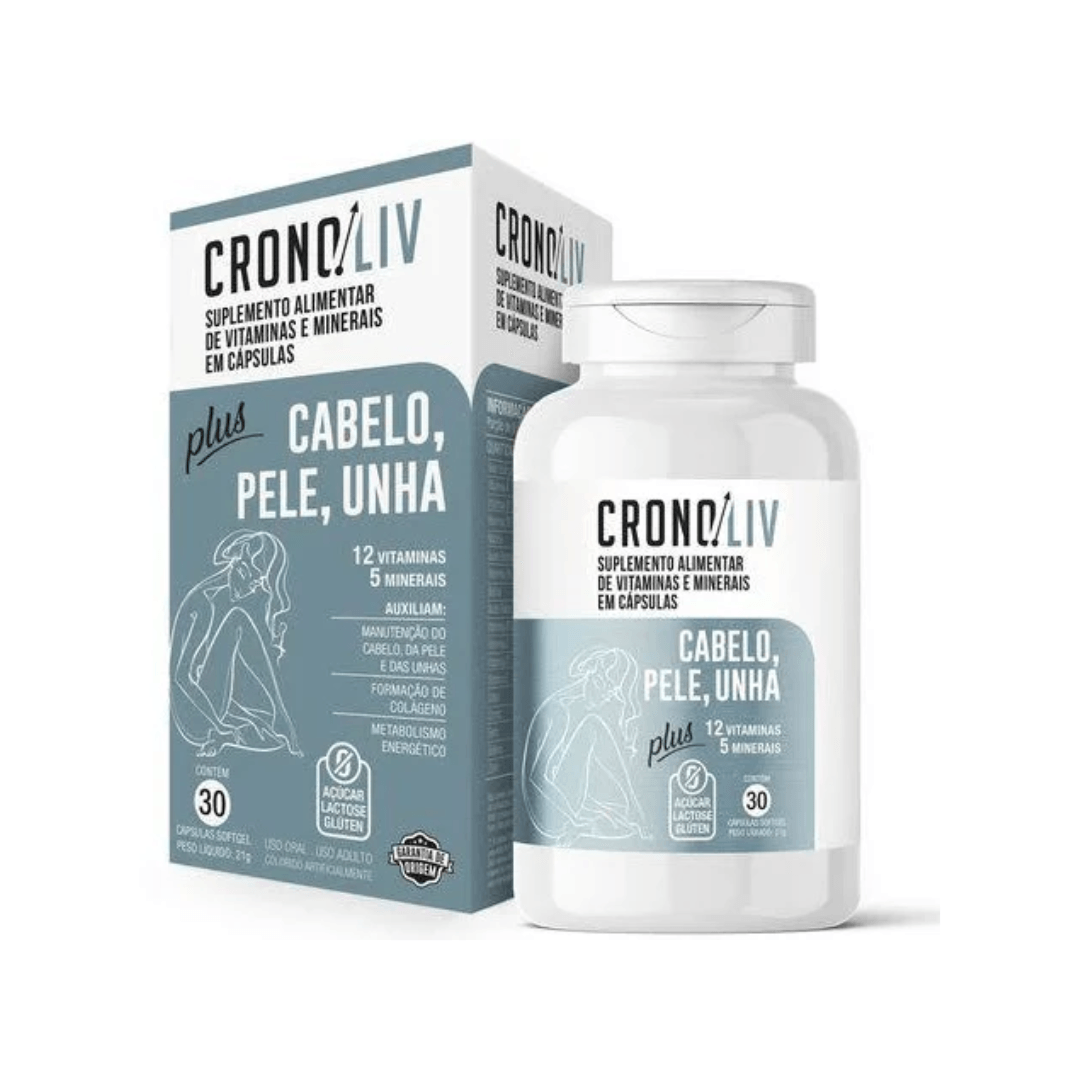 Encontraproduto.com.br - Cronoliv Plus Cabelo, Pele e Unha C/ 30 Caps Softgel