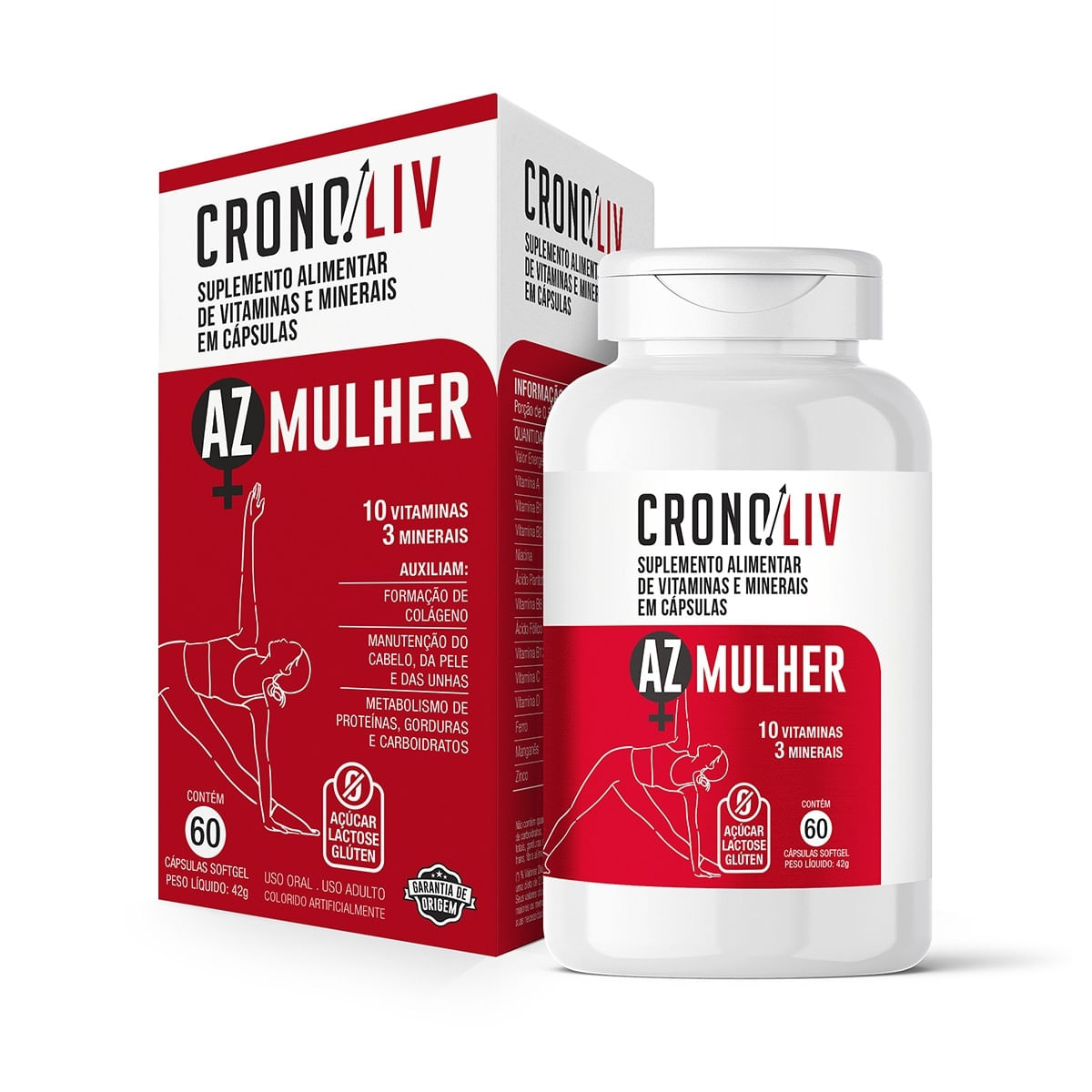 Encontraproduto.com.br - Cronoliv Az Mulher Com 60 Cápsulas