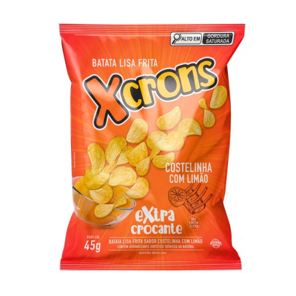 Encontraproduto.com.br - Batata Xcrons Lisa 45g Picanha Com Barbecue Extra Crocante