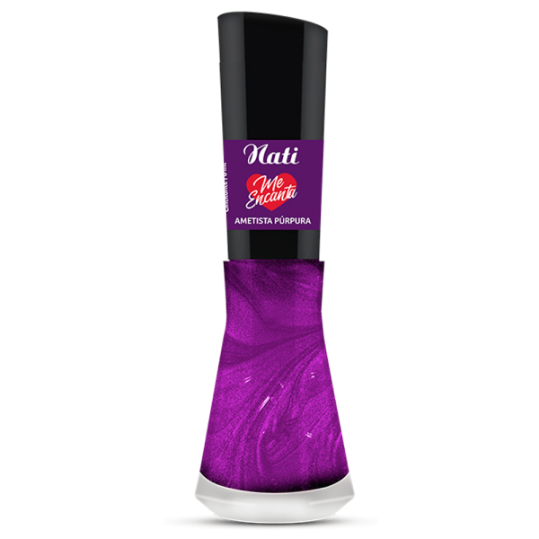 Encontraproduto.com.br - Esmalte Nati Regular Cintilante Amestia Purura de 8ml