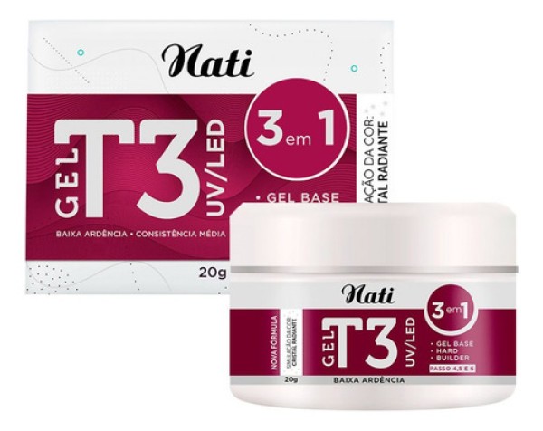 Gel T3 Nati 3 em 1 Cristal Radiante - 20g