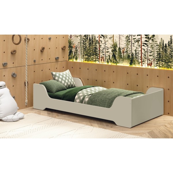 Cama Infantil Evolutiva Solteiro Zaki Areia Fosco