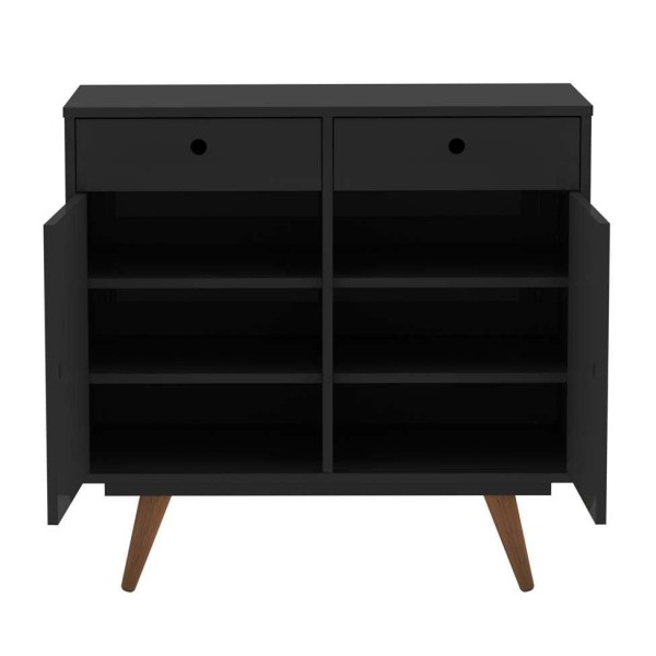 Encontraproduto.com.br - Aparador Buffet Retrô 90 Olivar - Cor: Preto