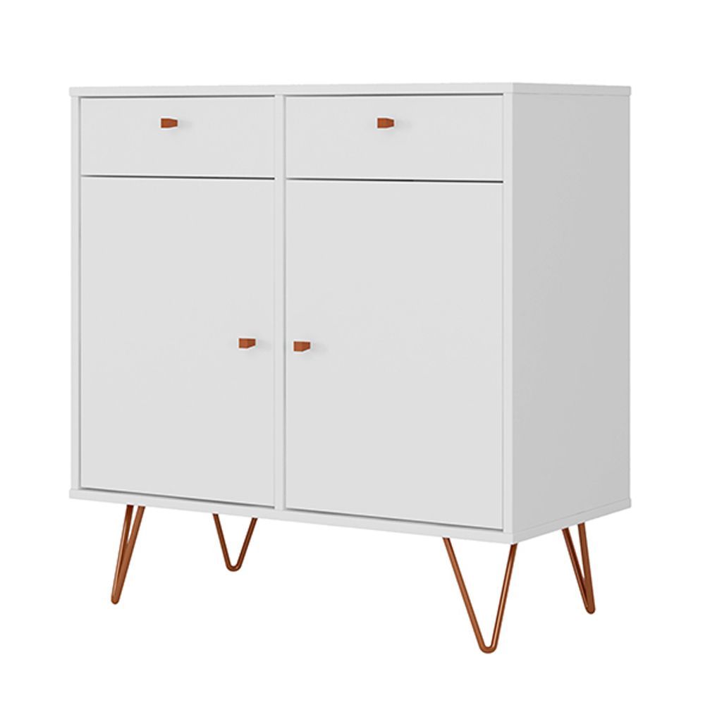 Encontraproduto.com.br - Aparador Retro Metal Onix Branco Ac - Cor: Branco