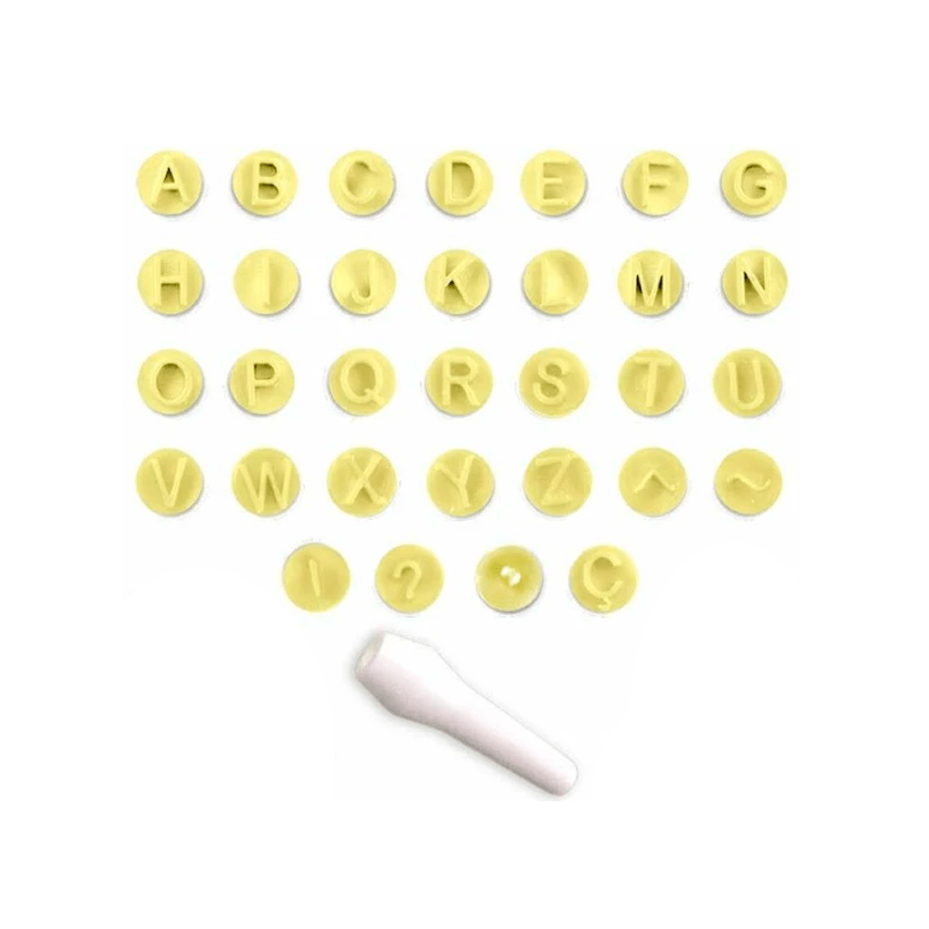 Encontraproduto.com.br - KIT CARIMBOS AMARELO C/35 R.410914