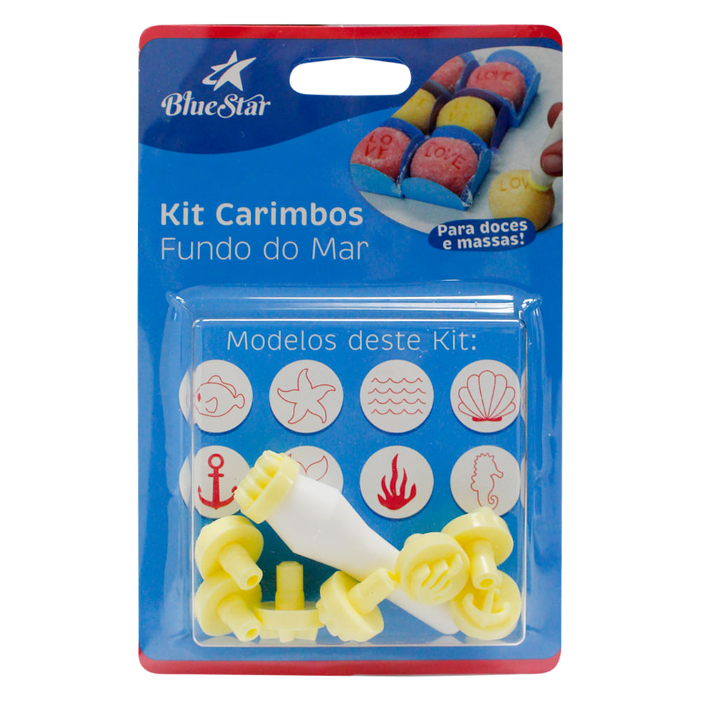 KIT CARIMBOS FUNDO DO MAR AMARELO C/9 R.411027