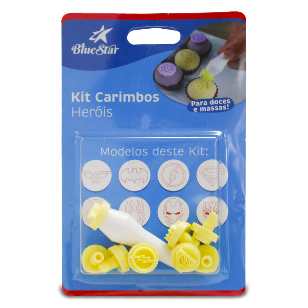 Encontraproduto.com.br - KIT CARIMBOS HEROIS AMARELO C/9 R.411089