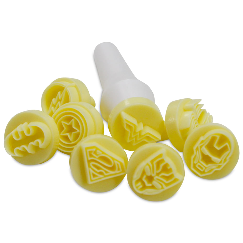 Encontraproduto.com.br - KIT CARIMBOS HEROIS AMARELO C/9 R.411089
