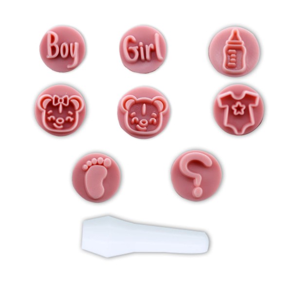 Kit Carimbos Baby Rosa Bebê 9pc BLUESTAR