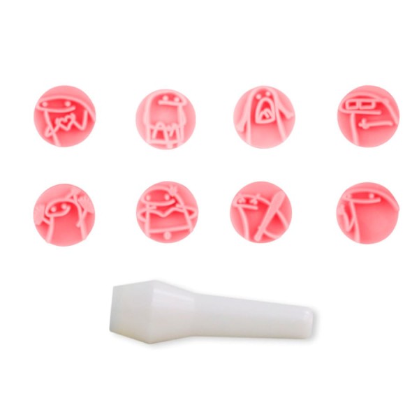Kit de Carimbos Flork  Rosa Bebê 9 peças (411966) BLESTAR