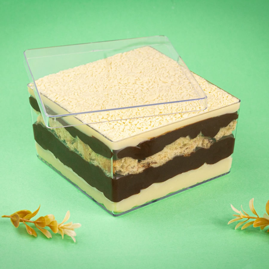 Encontraproduto.com.br - Cake Box Quadrado Cristal Com Tampa 15X8X15CM UN 412789 BLUESTAR