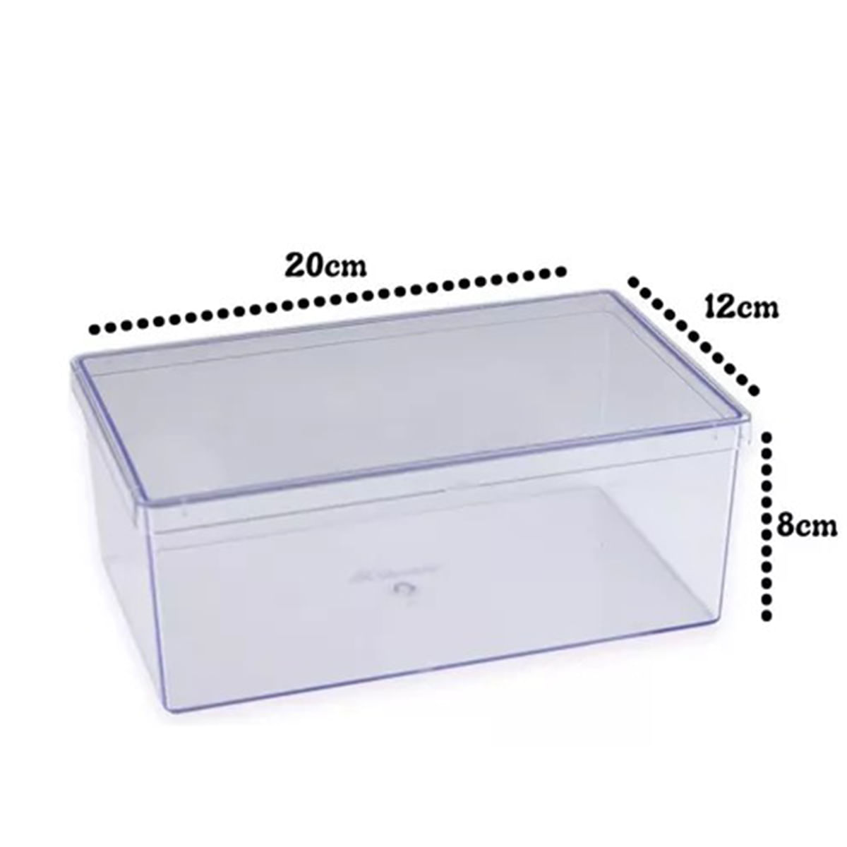 Cake Box Retangular Cristal Com Tampa 20X8X12CM UN 412796 BLUESTAR