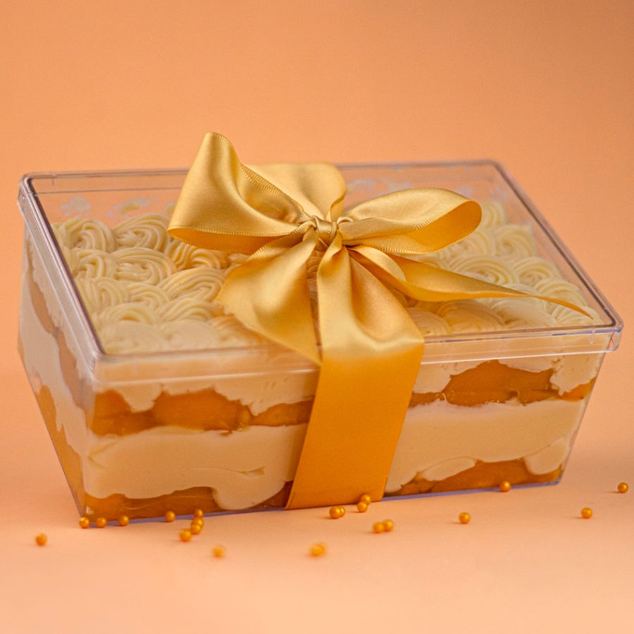 Encontraproduto.com.br - Cake Box Retangular Cristal Com Tampa 20X8X12CM UN 412796 BLUESTAR