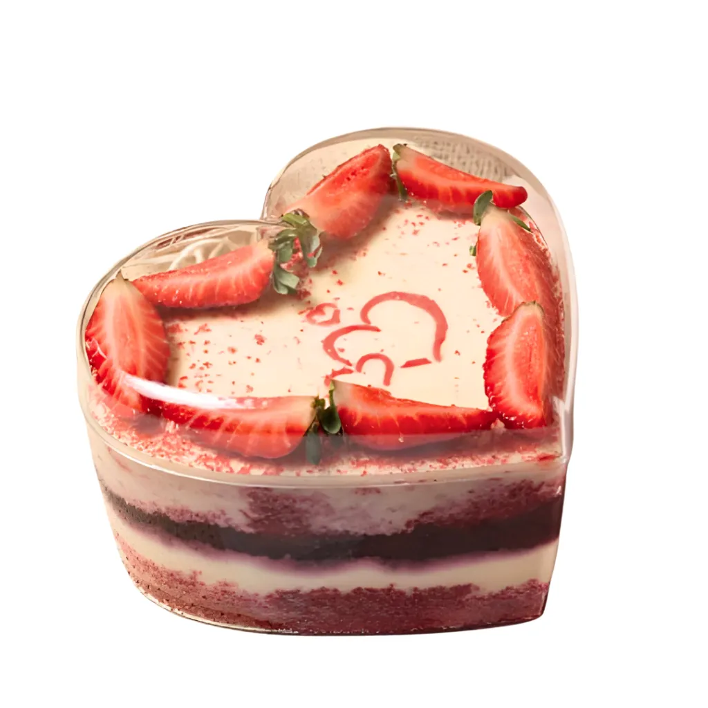 Cake Box Coração Com Tampa 750ml Unidade 413090 BLUESTAR