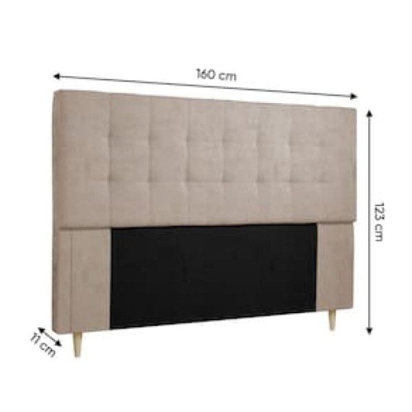 Encontraproduto.com.br - Cabeceira para Cama Box Queen Dobuê Sevilha com Revestimento em Veludo