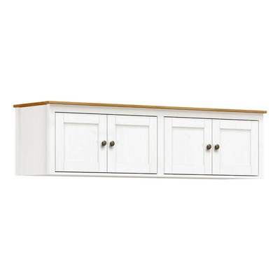 Maleiro para Guarda-Roupa 4 Portas em Madeira Maciça Topázio Branco/Carvalho - Straub Web