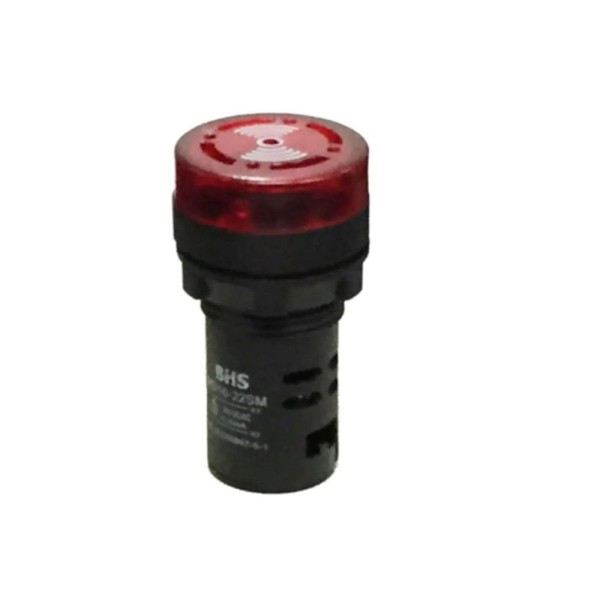 Sinaleiro Sonoro 22Mm 24V/Cc Led Vermelho Hd16-22Sm-R Bhs